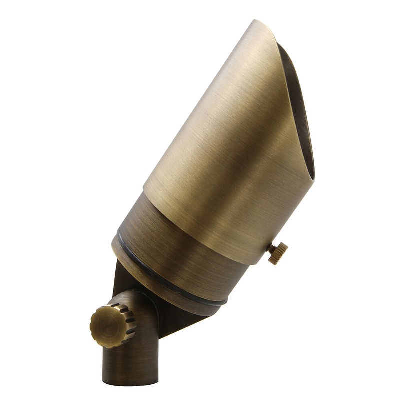 Lightkiwi Adjustable Focus Spotlight for Low Voltage Landscape Lighting [Brass] gallery