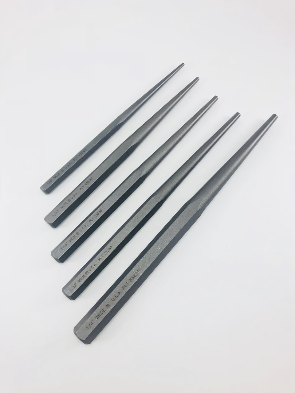 Wilde Tool 5pc Extra Long Taper Line up Drift Punch Set Professional MADE IN USA gallery