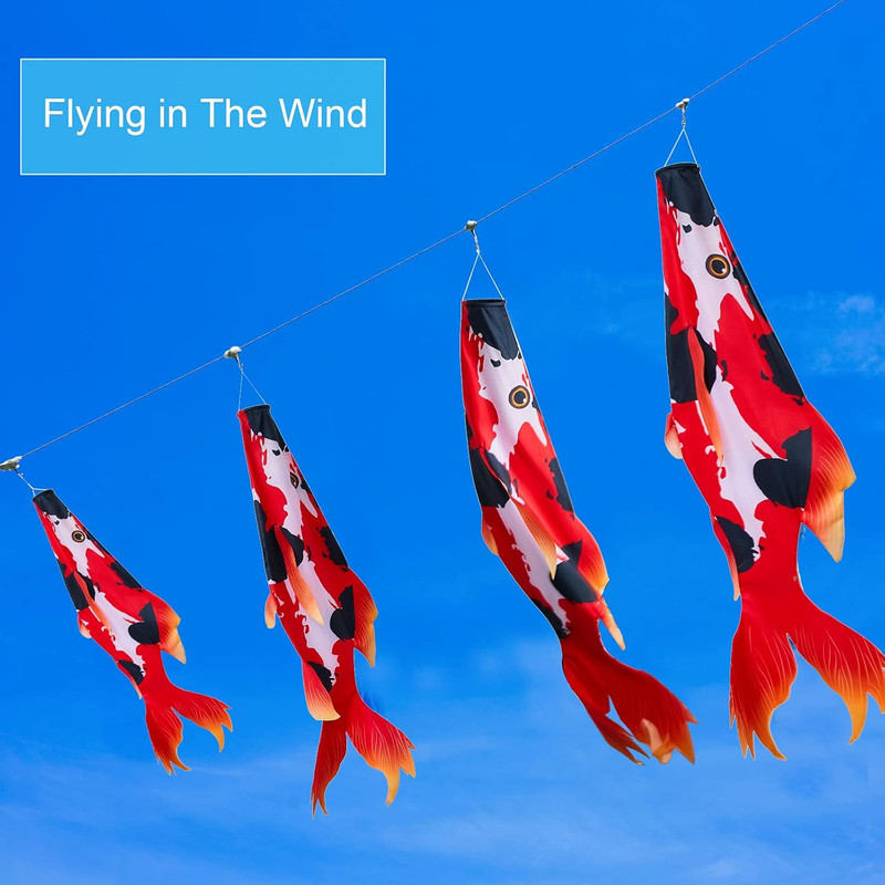 Realistic Fish Windsock Red Fish Windsock Red Koi Fish Outdoor Decor Windsock Fl gallery