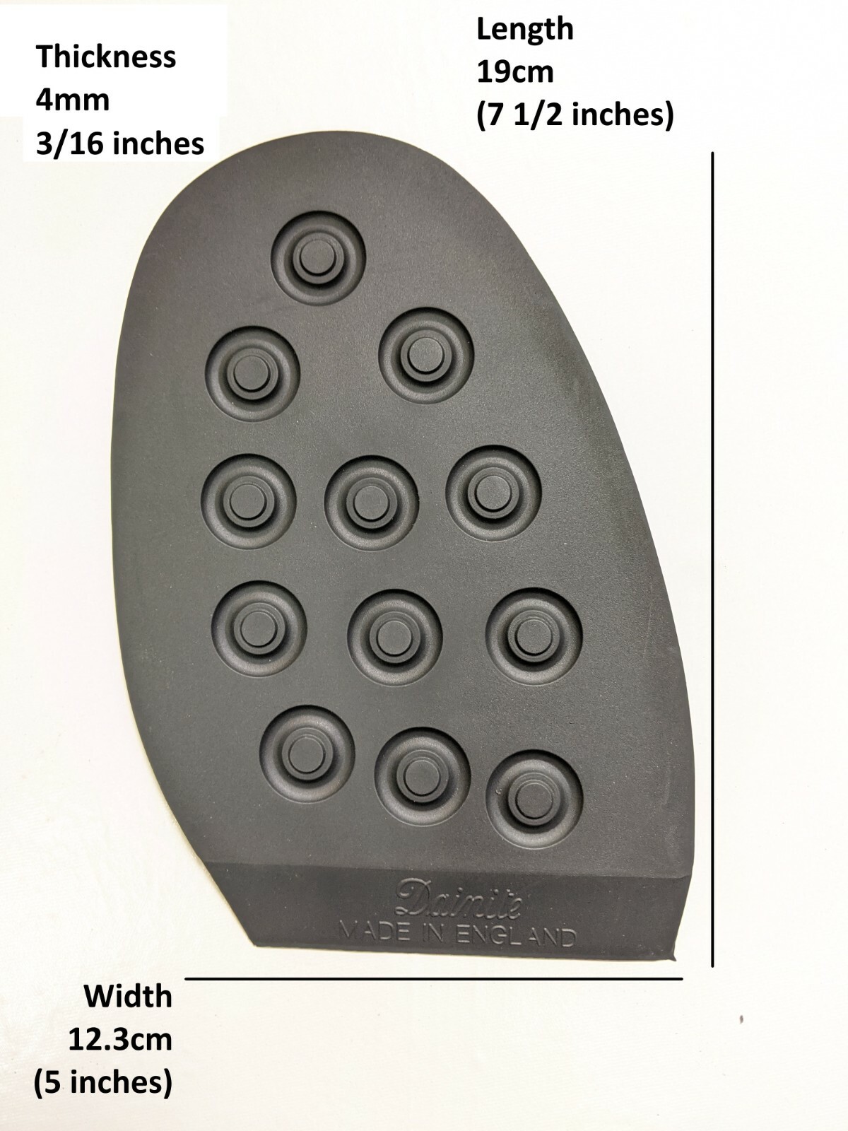 Premium Quality British made stick on Dainite rubber soles and heels. gallery