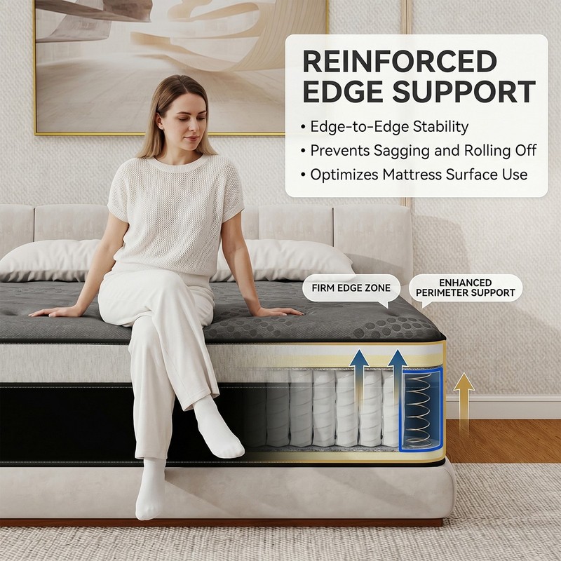 14" Queen Size Medium Firm Gel Memory Foam Pocket Spring Mattress in a Box gallery