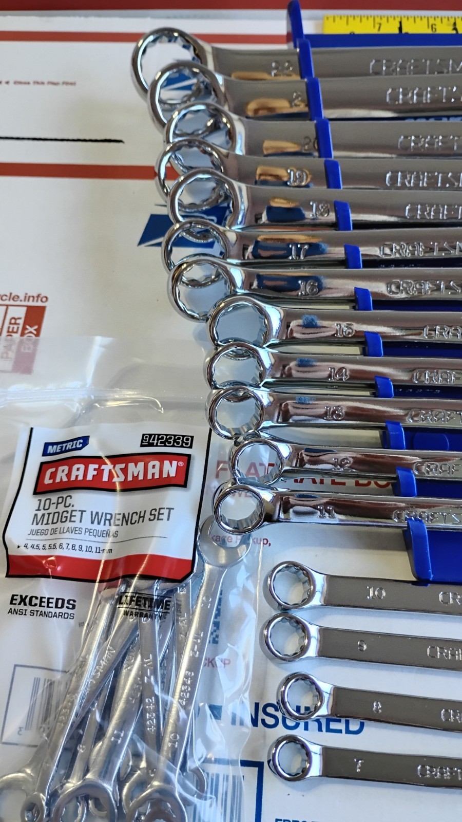 CRAFTSMAN 26 PIECE METRIC Combination Wrench Set WITH RACK AIRCRAFT AUTOMOTIVE gallery