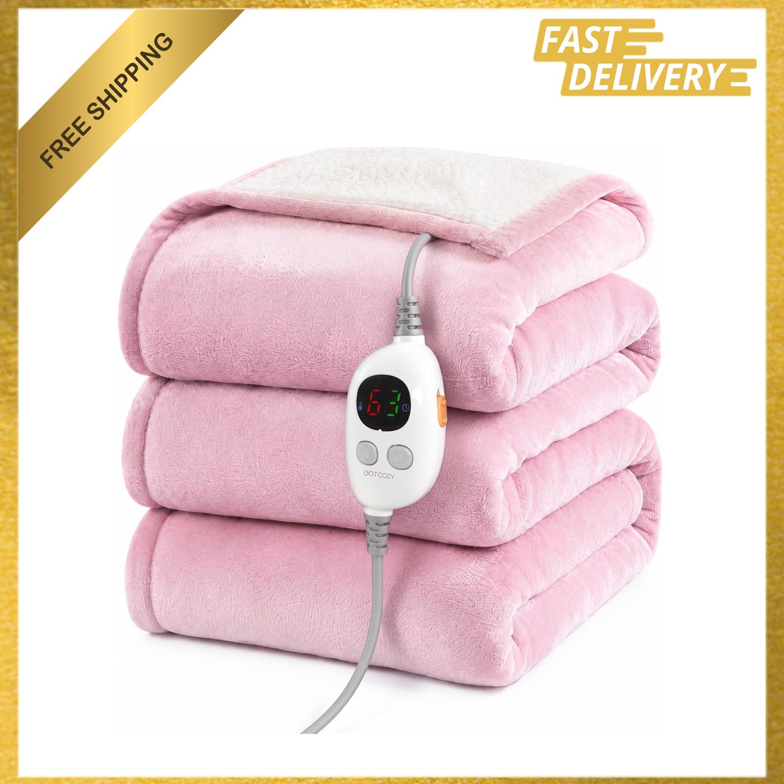 Heated Blanket Electric Throw 60x70 Inches Soft Flannel 6 Heating Levels 9 Hours gallery