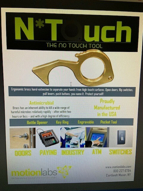Contact Free No Touch Tool - Antimicrobial Brass Door Opener,Push Buttons,Bottle gallery