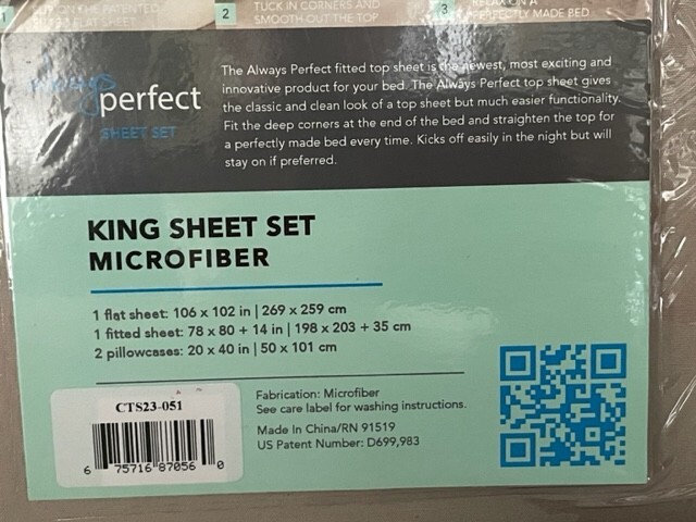 SLEEP PHILOSOPHY Microfiber Sheet Set - 4pc Tan/Taupe - King - NEW! FREE SHIP!! gallery
