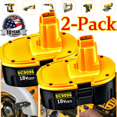 2pack 18 Volt for Dewalt 18V Battery DC9096 DC9096-2 DC9098 DC9099 DC9181 DC9180