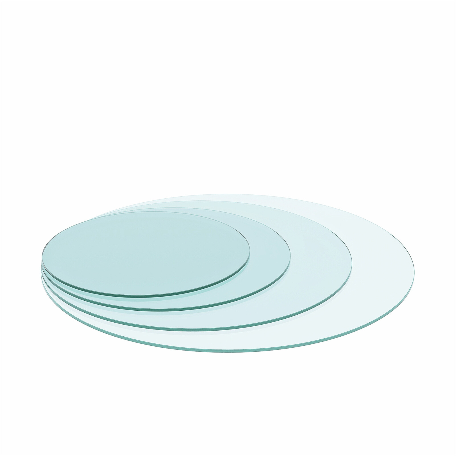 20" to 36" Inch Round Tempered Glass Table Top 1/4" In Thick Flat Polished Edge gallery