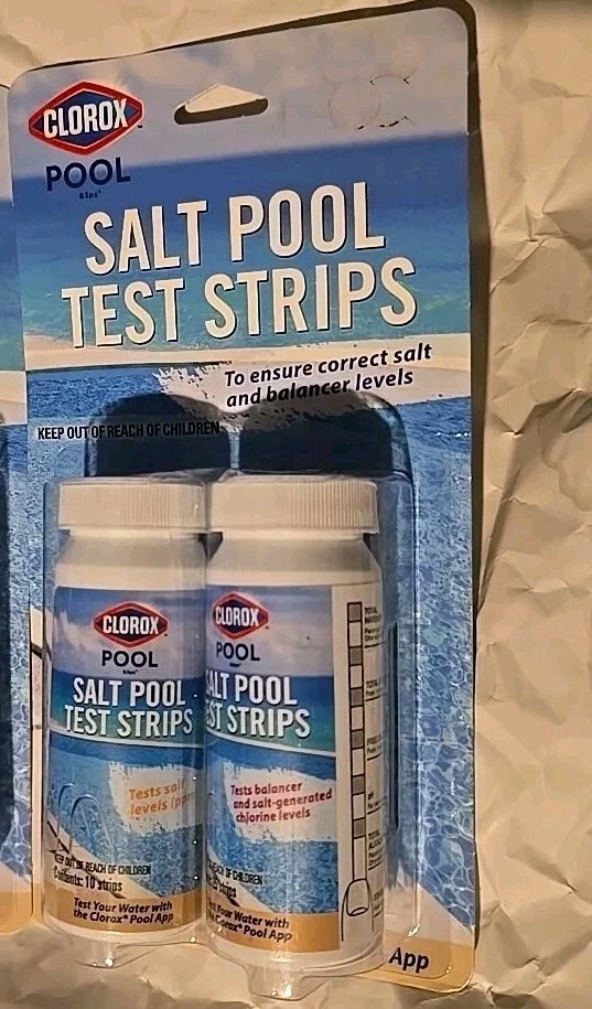 Clorox Salt Pool Test Strips Testing Salt Levels Balancer Levels (EXP) FOR PARTS