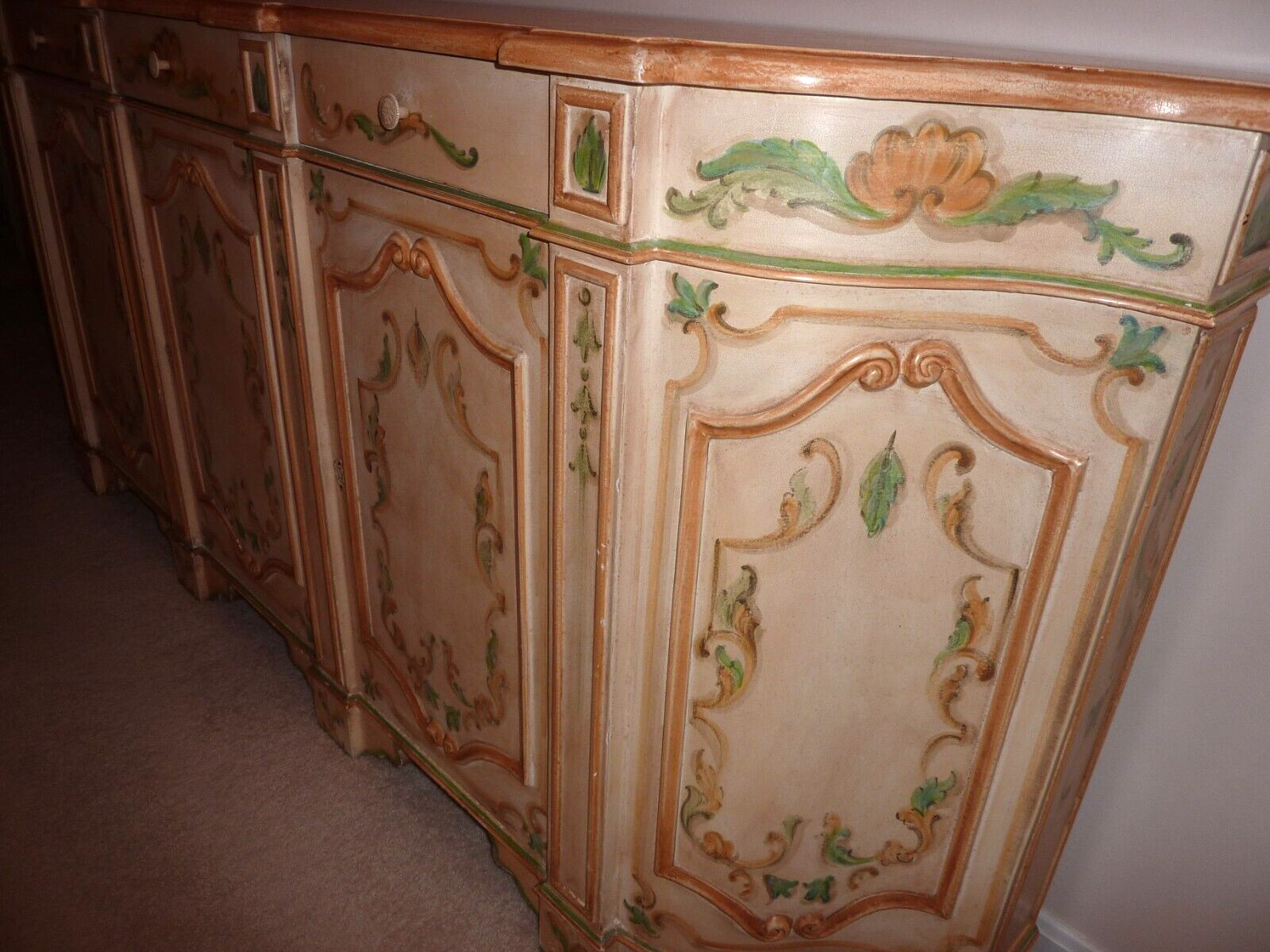 Distinctive Art Deco Chest/Commode Furniture 75" X 13" X 32" in good condition gallery