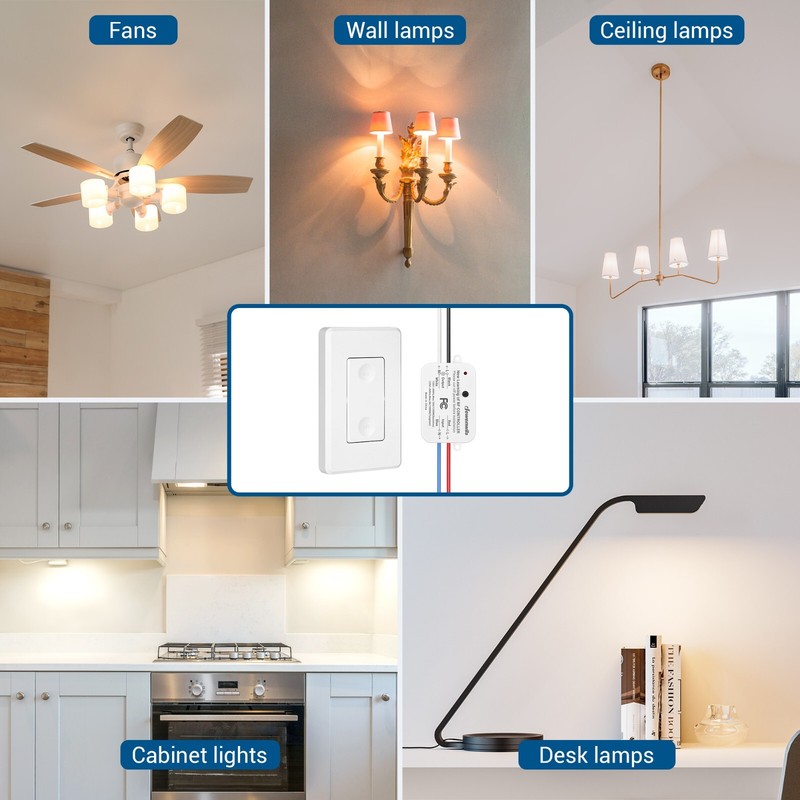 DEWENWILS Wireless Remote Control Wall Light Switch Ceiling Lights Programmable gallery