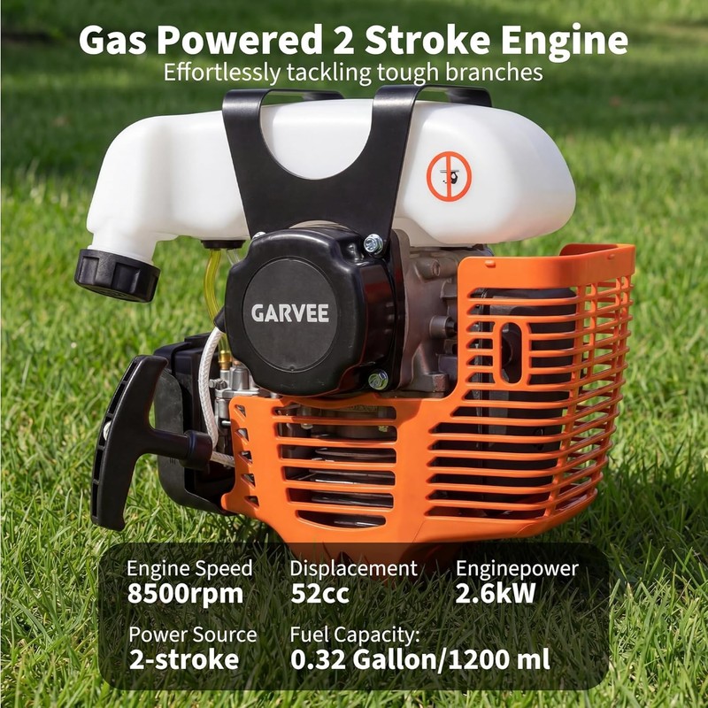 43cc/52cc Gasoline String Trimmer 2-Stroke 3 in 1 Brush Cutter Weed Eater Wacker gallery