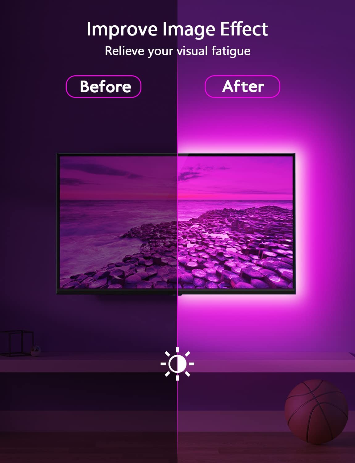 MATICOD LED Lights for TV Led Backlight, 9.84FT 32"-43" TV, Multicolor gallery