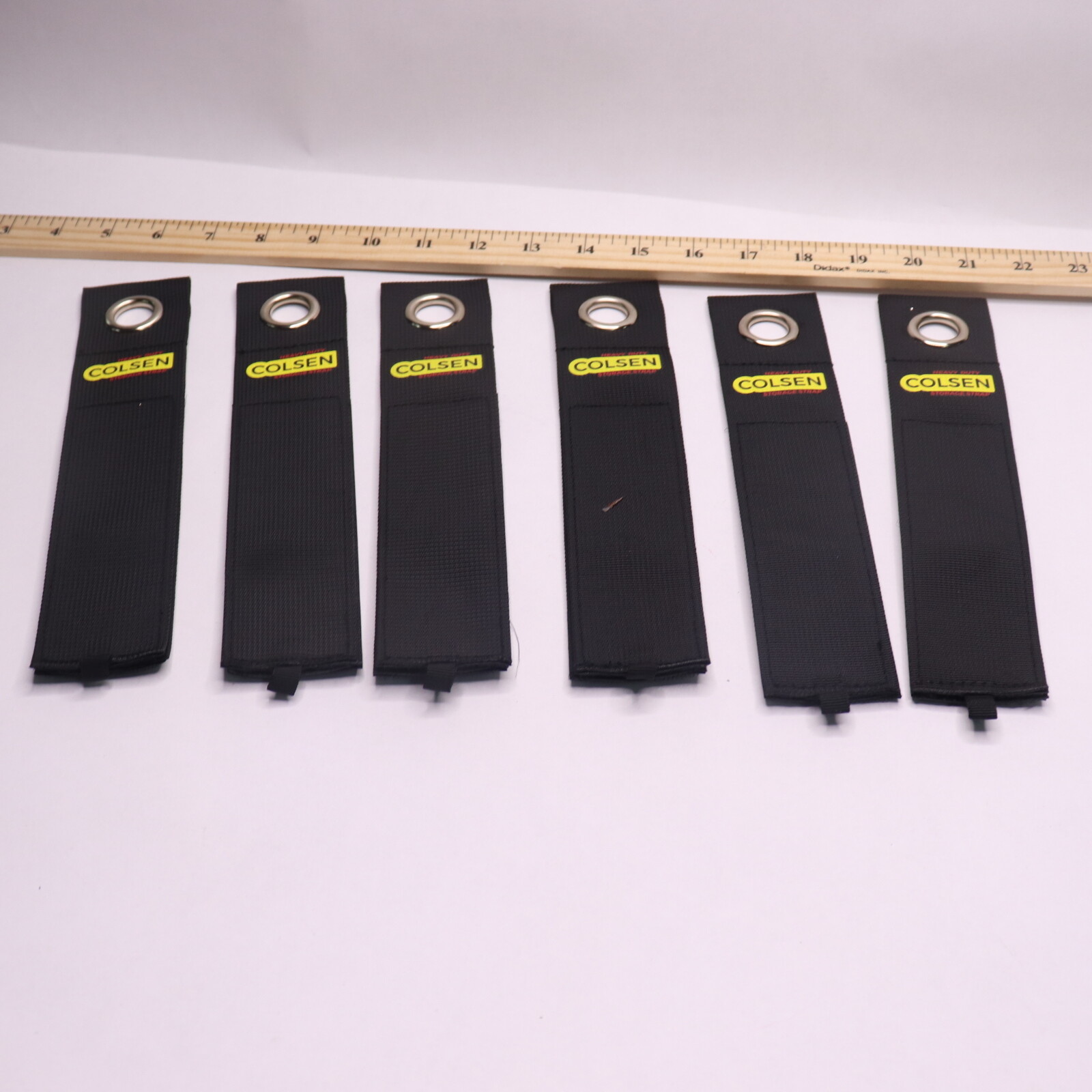 (6-Pk) Colsen Heavy-Duty Storage Straps Polypropylene Black Hold Up to 50LB gallery