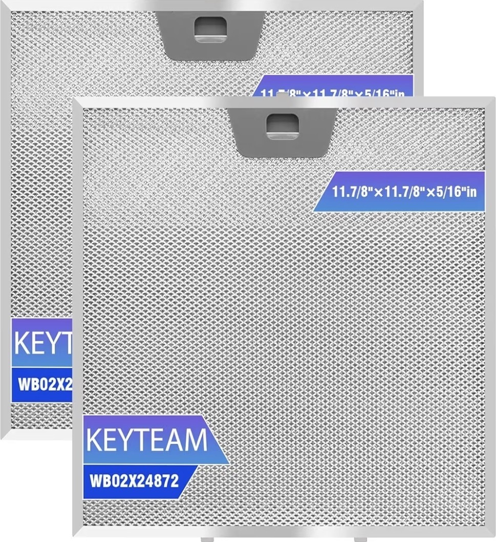 2 Pack-WB02X24872 Range Hood Grease Filter 11-7/8''x11-7/8'',Compatible with GE gallery