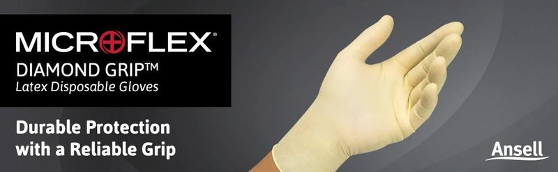 MICROFLEX Diamond Grip MF-300 Disposable Latex Gloves for Automotive, gallery