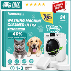 Uproot Clean Washing Machine Cleaner Tablets – 24 Pack for a 12 Month Supply. Fo