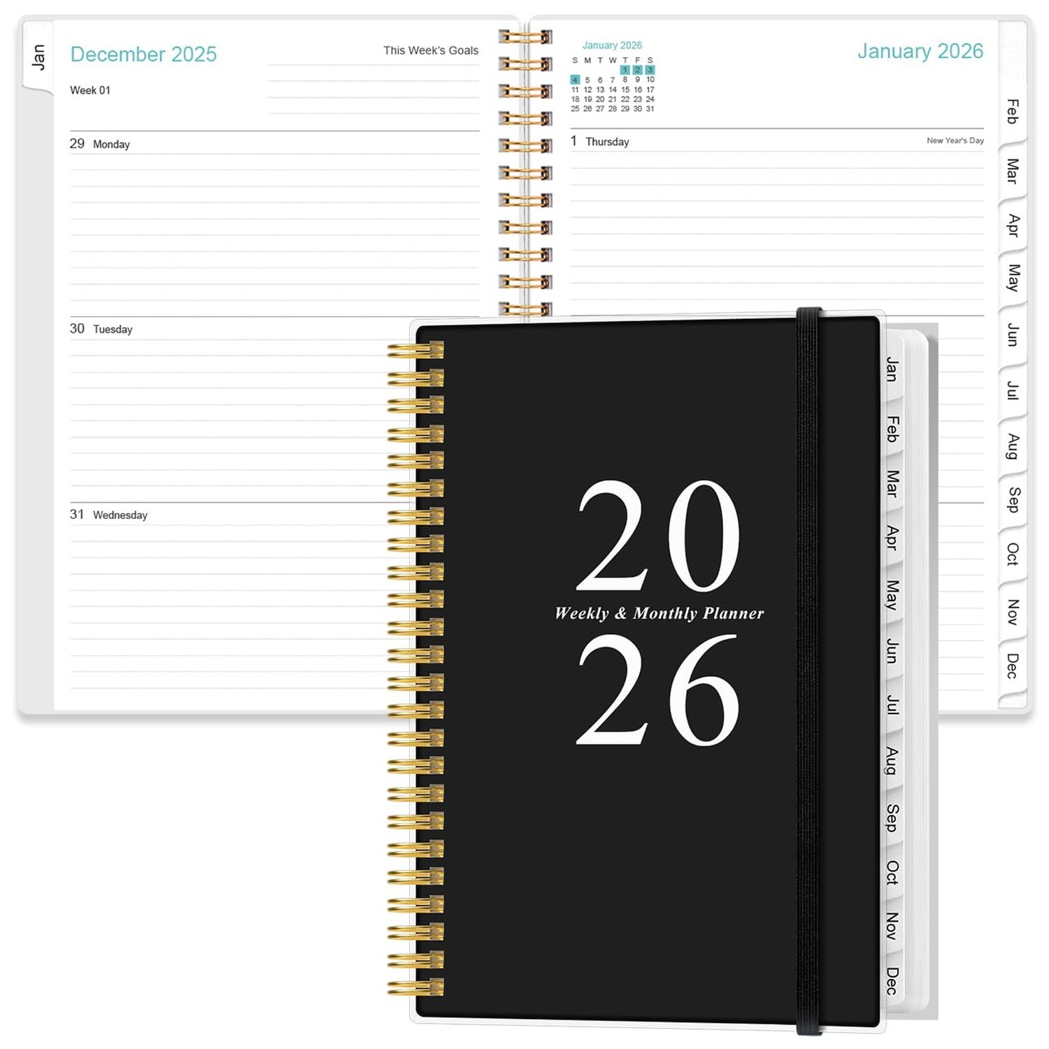 2026 Planner - A5 Weekly & Monthly Planners Spiral Bound, January 2026 - Dece... gallery