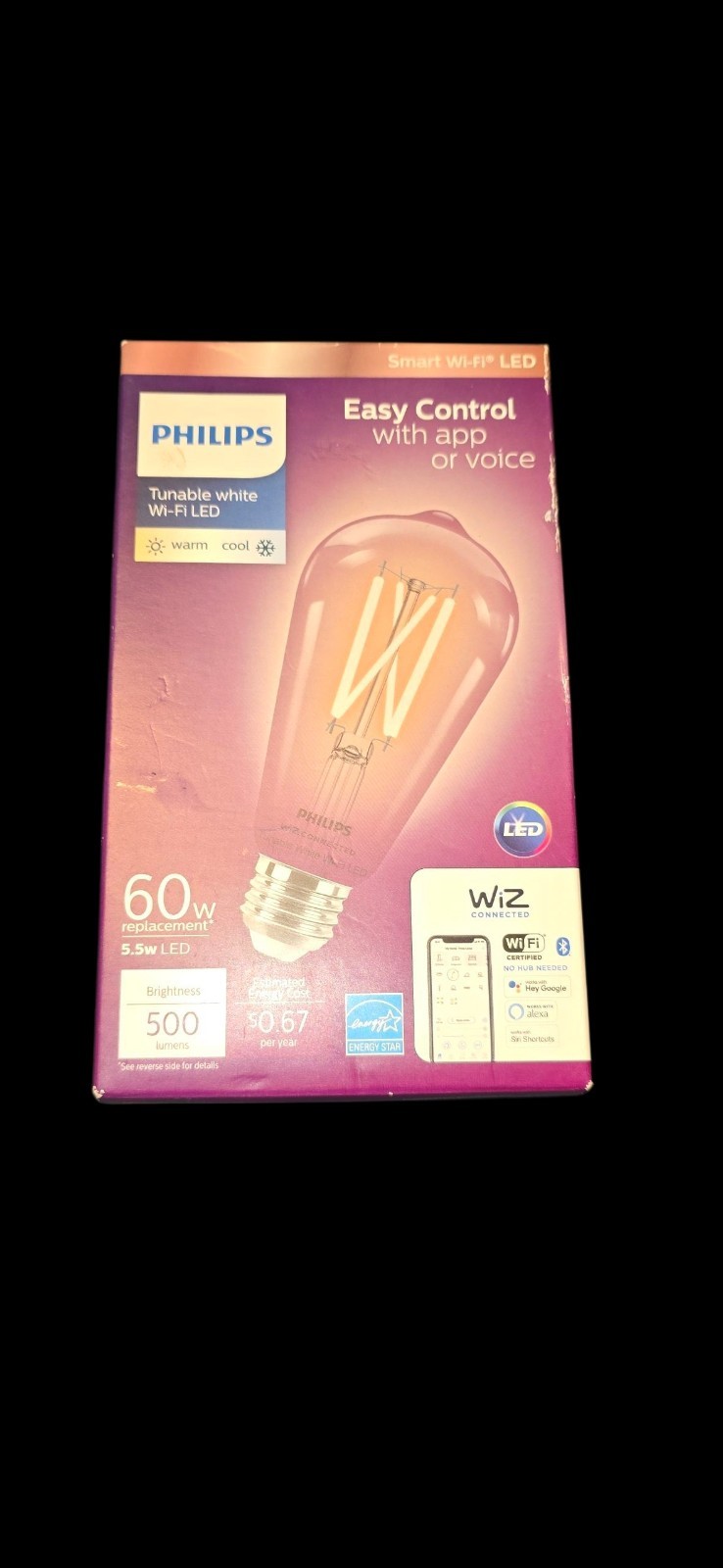 Philips Smart Wi-Fi LED Light Bulbs 60W Tunable Wiz Connected Easy Control gallery