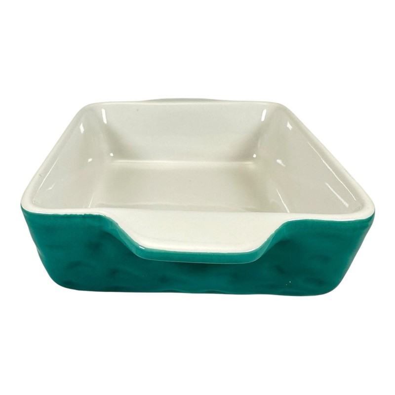 CERAMIC BAKING DISH Ceramic Bakeware AISBUGUR Aqua 6" x 5" x 1.75" gallery