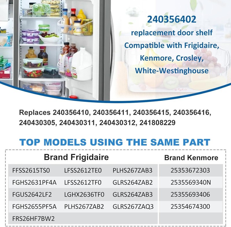 2pc Refrigerator DoorBin Replacement For GLHS65E FGSS263 FRS266Z FRSHS5E GLHS267 gallery