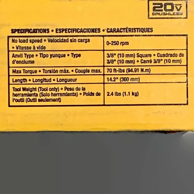 DEWALT DCF513B ATOMIC 20V MAX Cordless Brushless 3/8-inch Ratchet TOOL ONLY gallery