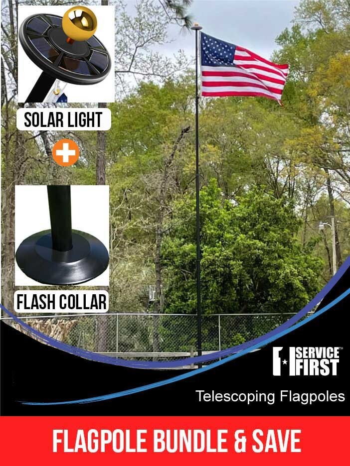 BUNDLE 20' or 25' TELESCOPING "FREEDOM EDITION" (POLE, LIGHT & FLASH COLLAR) gallery
