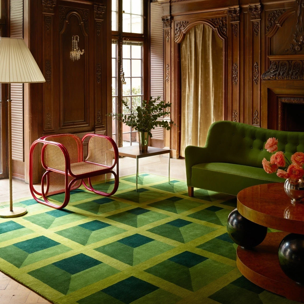 Hand Tufted Wool Rug Modern Geometric Luxury Area Rug, Soft Handmade Carpe gallery