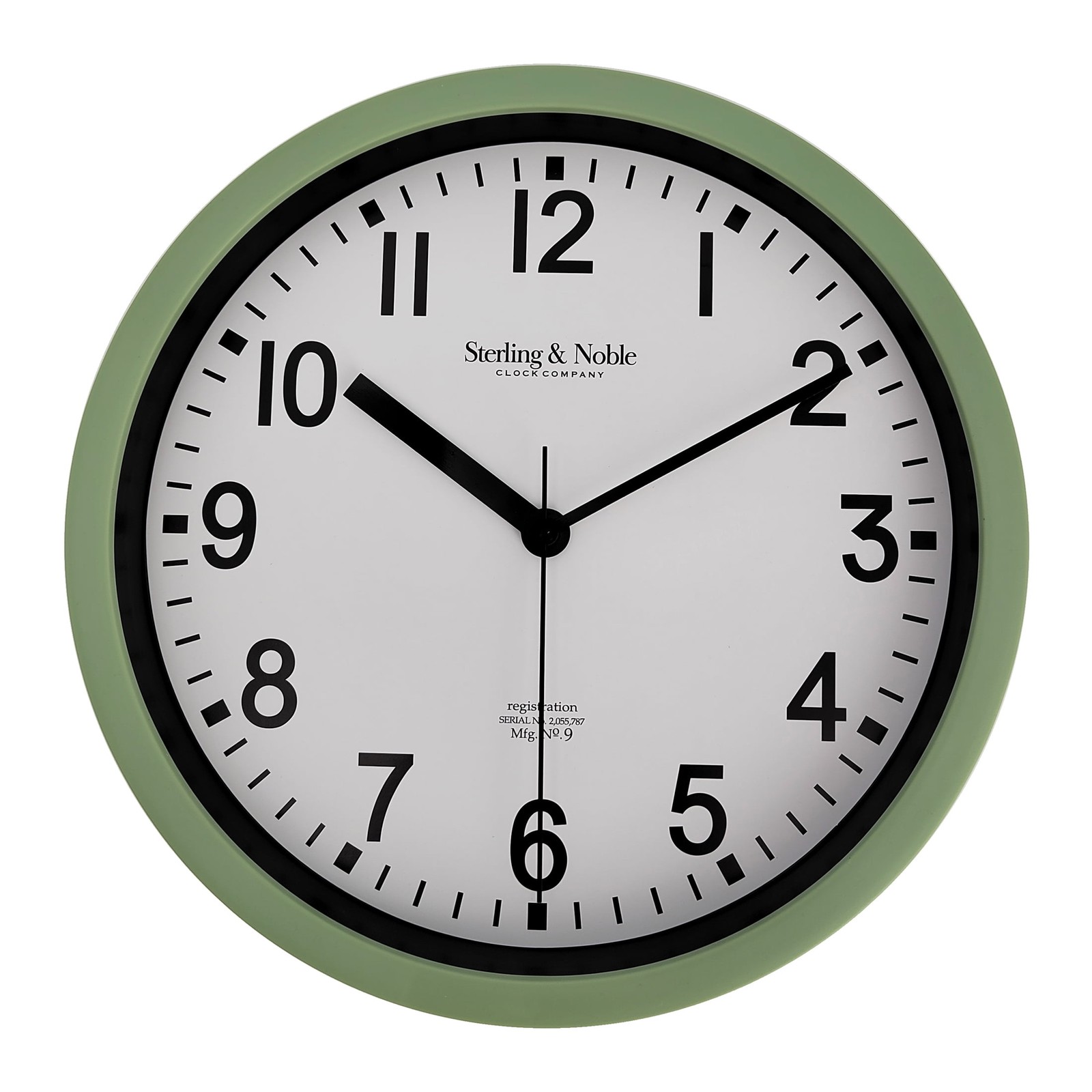 Basic Indoor 8.78" Sage Analog Round Modern Wall Clock gallery