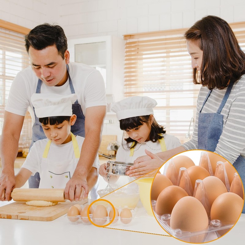 100 Pack Plastic Egg Cartons 12 Count Cheap Bulk for 100P2×6, CL gallery