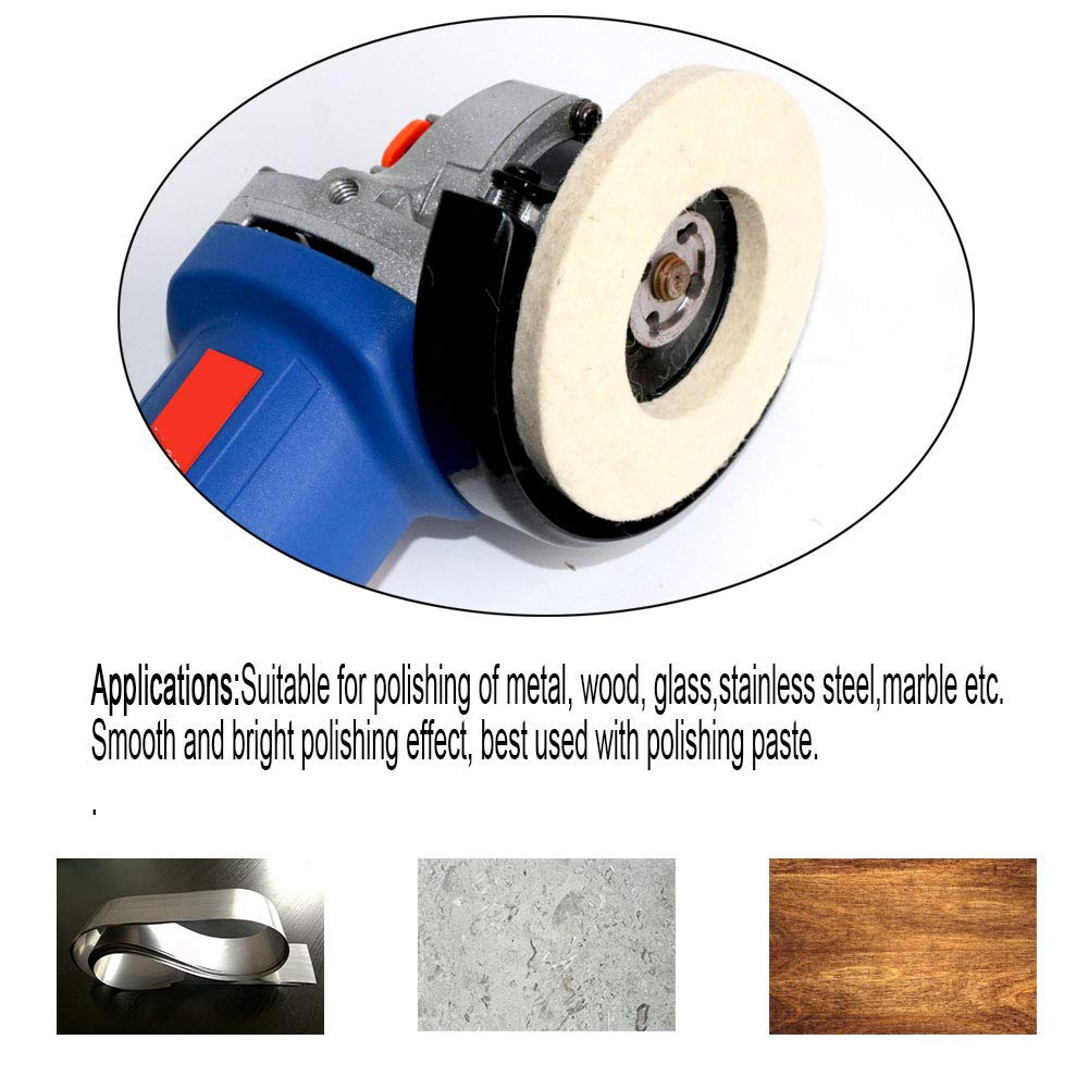 4.5" x 7/8" Inch Wool Felt Disc Polishing Buffing Wheel Pad 4.5 inch 7pcs gallery