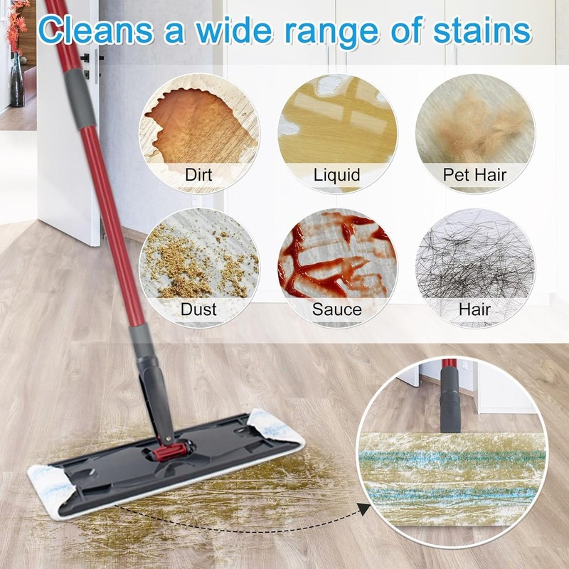 Mop Pads Replacements Compatible with O Cedar H2prO Flat Mop System Microfibe... gallery