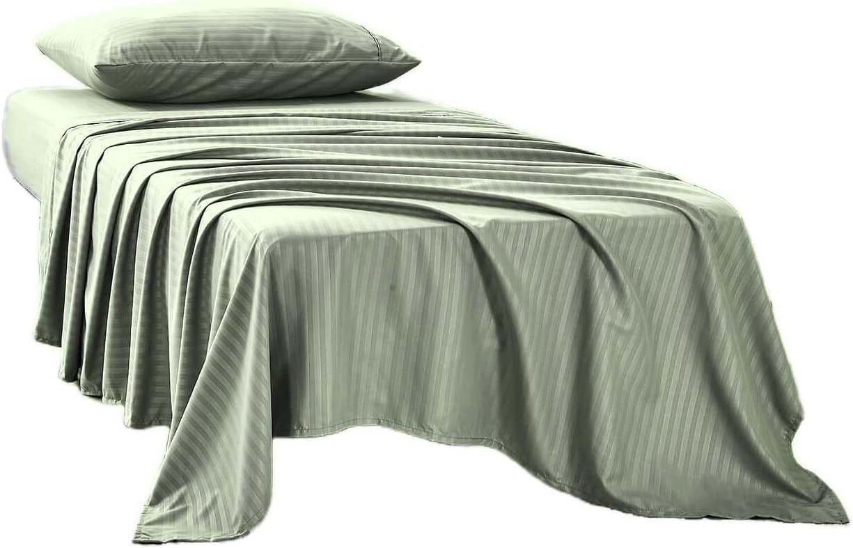 Striped 3 Piece RV Bunk Sheets Set for Narrow Twin Bed Soft Brushed 1800 gallery