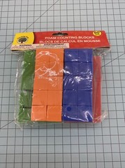 Teaching Tree Foam Counting Blocks Multi-colored 50 count Unit New