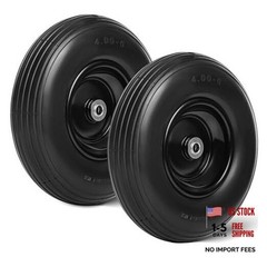 13 Inch 2 PCS Solid Flat Free Replacement Tires and Wheels Flat Free -2Packs