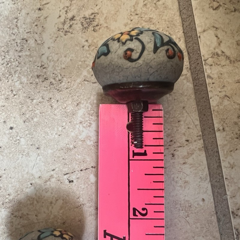 28 Clay Drawer Cabinet Door Knobs Handle Pulls Ceramic Multicolored Enamel READ gallery