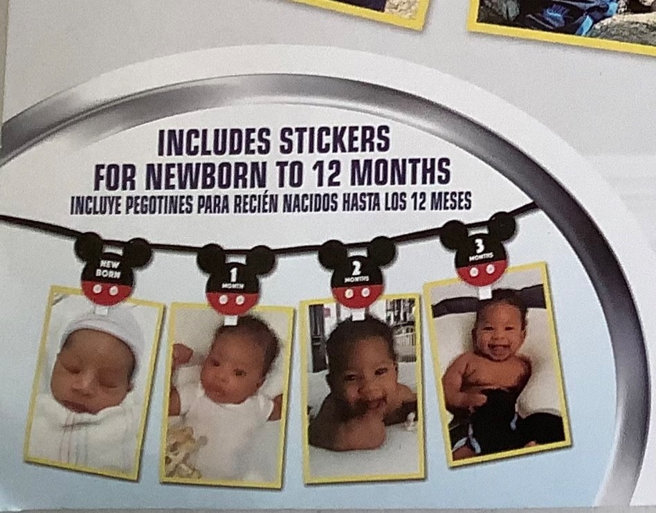 Disney Mickey Mouse party decor Photo Garland Holds 13 Photos birth - 12 mo. gallery