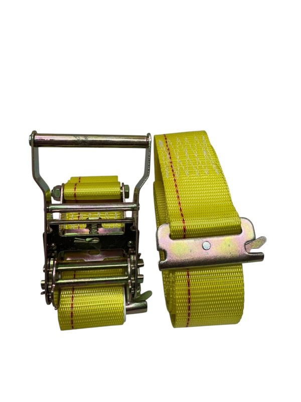 E-Fitting Ratchet Strap Tie Down 2IN x 12FT 3000LBS Break Strength 1000LBS WLL gallery