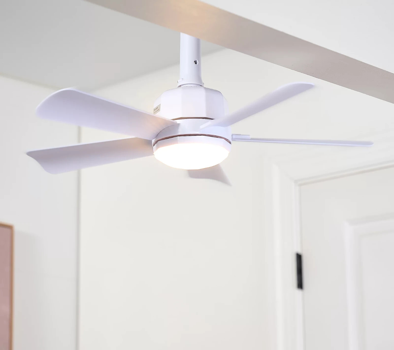 Cascade Pro 2-in-1 Socket 19" Ceiling Fan & LED Light+Remote - White,Black,Brown gallery