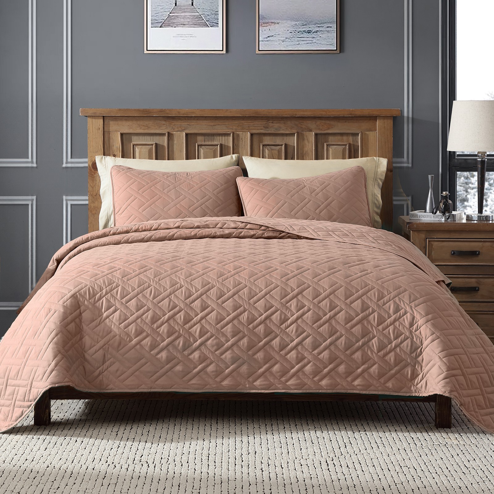 Quilt Set 2/3-Piece Lightweight Soft Bedspread All Season Bedding – ClevaHome gallery