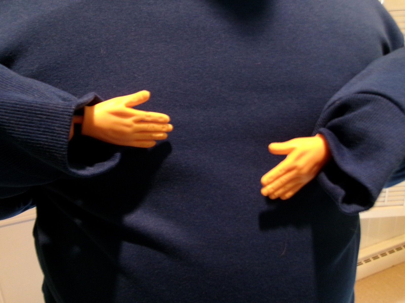 NEW - Little Plastic Prank Hands, Funny Joke Gags, Trick Up Your Sleeves (NIP) gallery