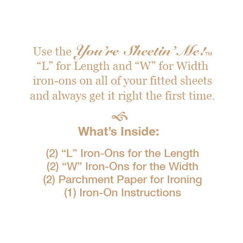 You're Sheetin' Me! Width & Length Iron-Ons For Fitted Sheets - No More Mix-ups! gallery