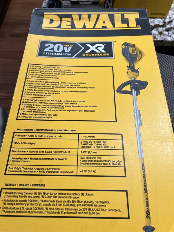 Dewalt Brushless String Trimmer DCST920P1 gallery