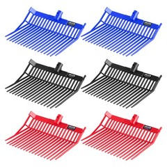 VEVOR 6Pcs Manure Fork Replacement Head 18 Tine Horse Stable Stall Mulch Heads