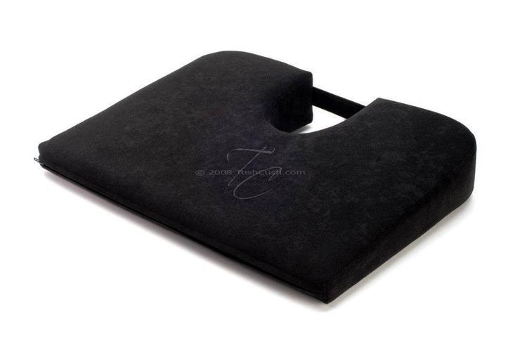 The Original TUSH CUSH Orthopedic Chair Seat Cushion Black Microsuede Fabric gallery