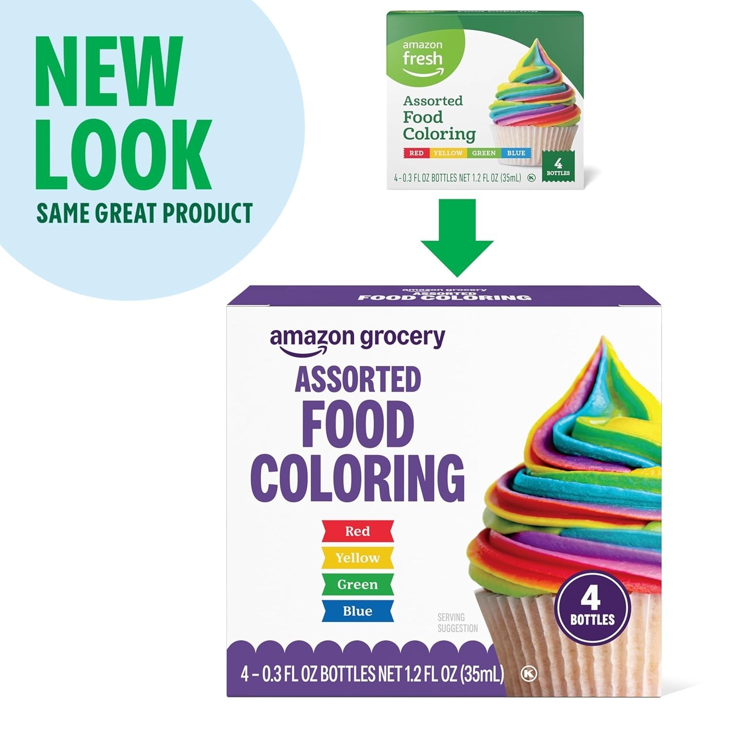 Assorted Food Coloring Liquid Set, Yellow, Red, 1.2 Fl Oz (Packaging May Vary) gallery