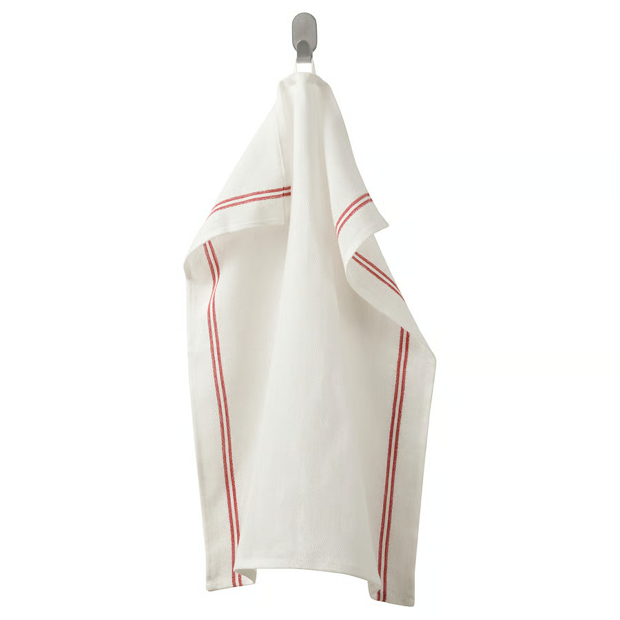 1PC IKEA Dish Towel -White-Red, Kitchen HILDEGUN Towel 18x24 " 100% Cotton New gallery