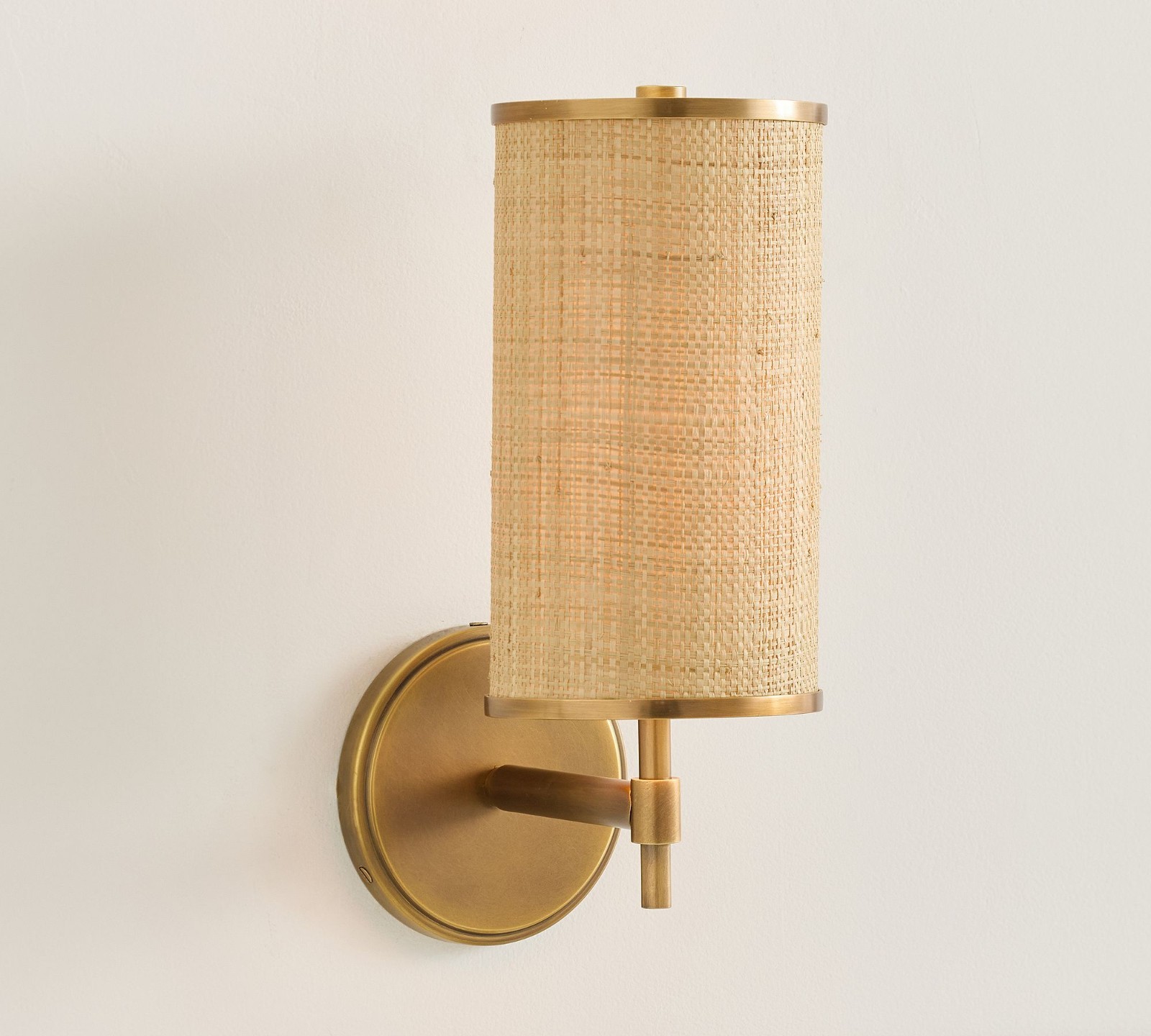 Pottery Barn 14" Andre Rattan Cylinder Sconce (US STOCK) gallery