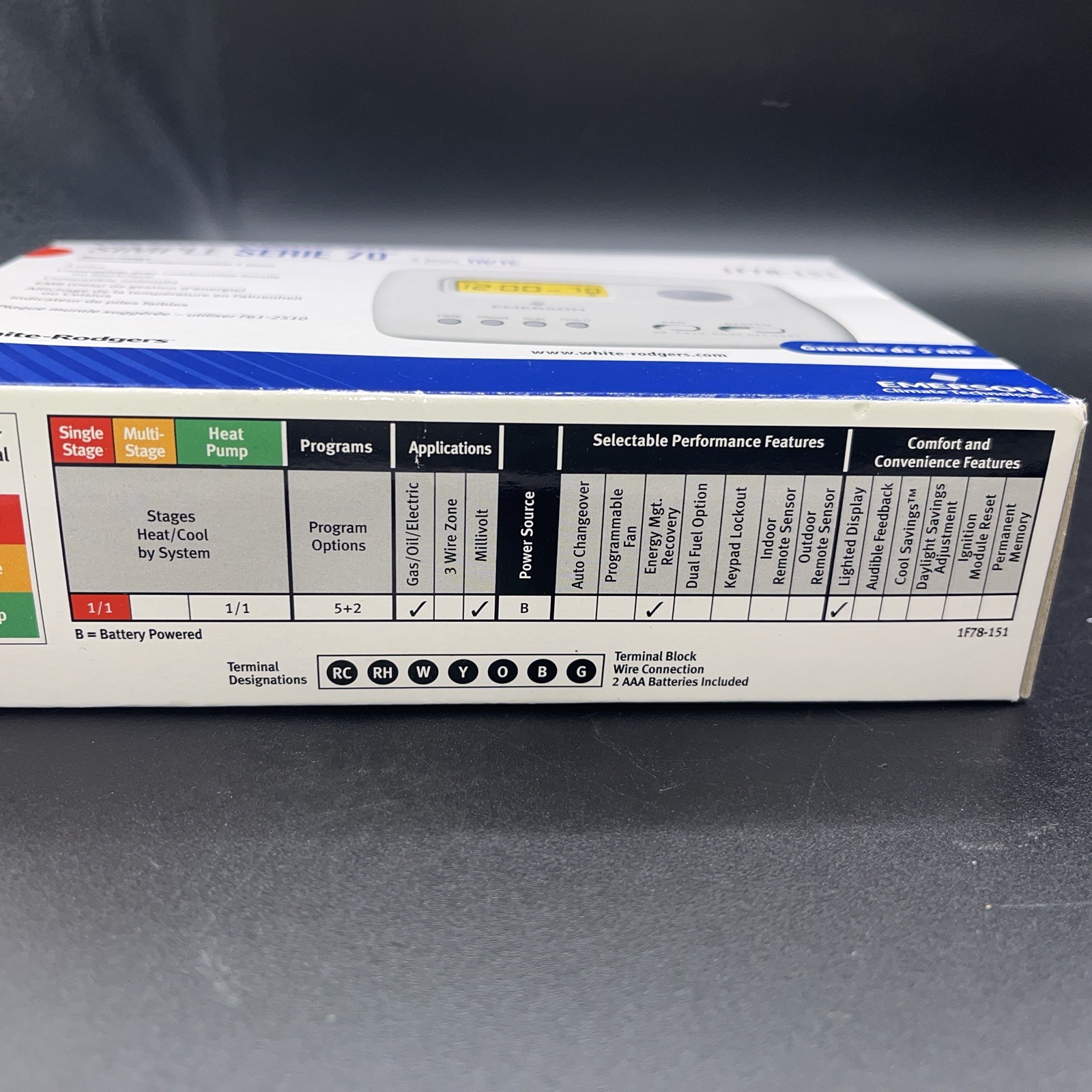 1F78-151 White-Rodgers Single Stage Programmable Thermostat gallery