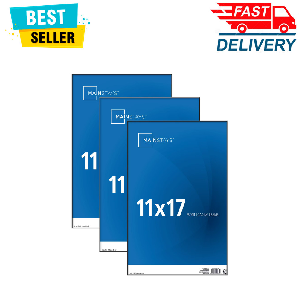 11x17 Picture Frame – Black Front Loading Wall or Tabletop Photo Frame, Set of 3 gallery