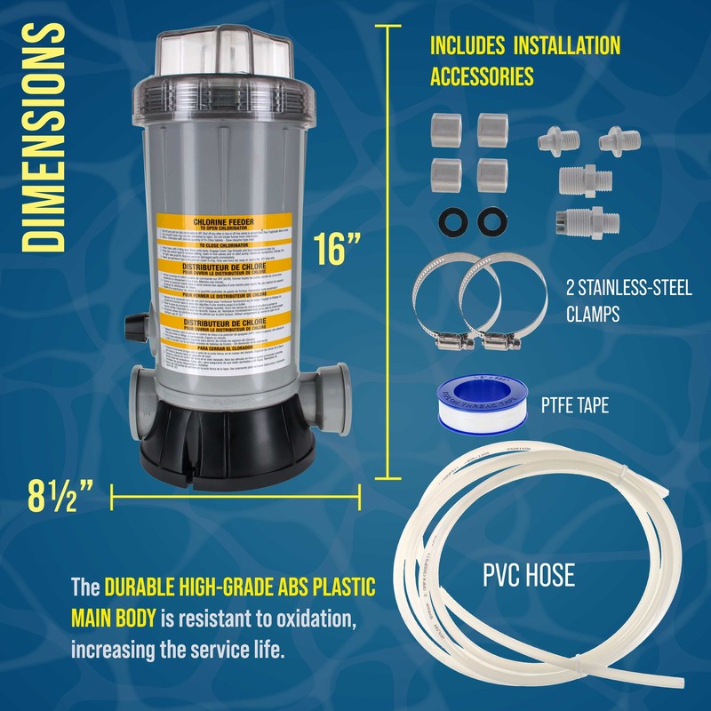Professional Off-Line Pool Automatic Chlorine Feeder - 9 lb Chemical Capacity gallery